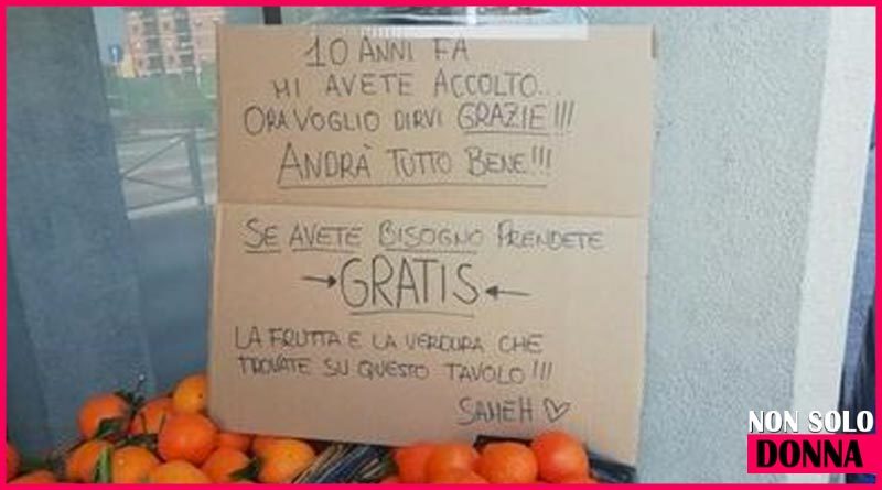 fruttivendolo egiziano regala frutta e verdura